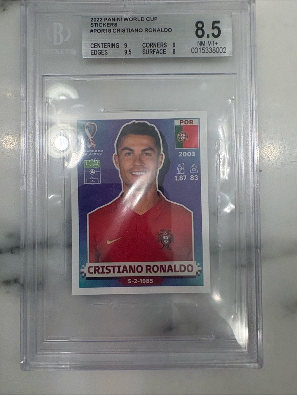 Panini Red & Purple Soccer Sticker - Portugal Crest